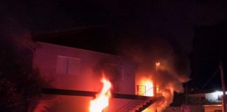 Incêndio em residência de dois pisos em Concórdia