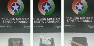 Três homens são abordados por posse de drogas em Concórdia