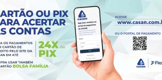 CASAN lança pagamento de faturas online com cartão de crédito e Pix