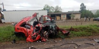 Homem fica ferido em grave acidente na BR-282