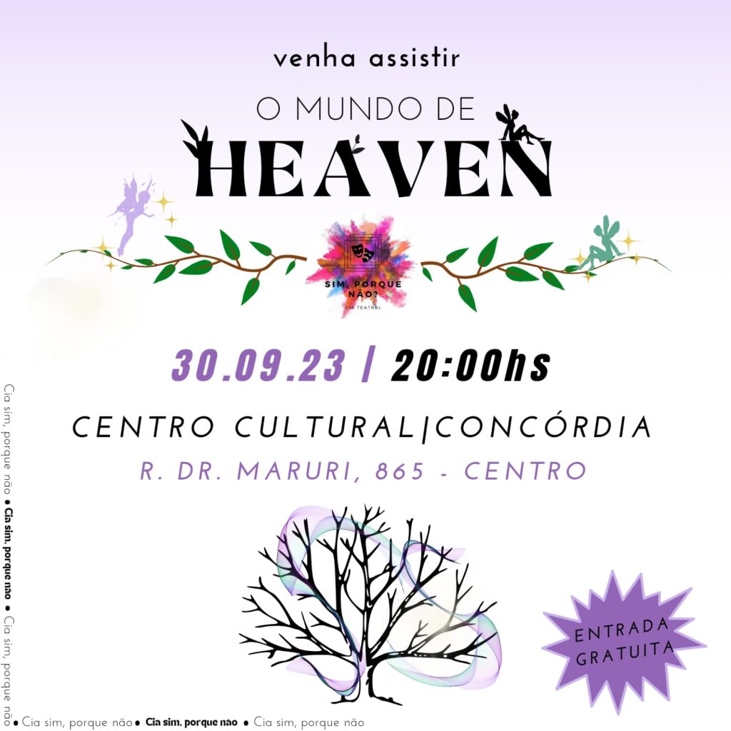 Espetáculo Heaven será em Concórdia no sábado, dia 30