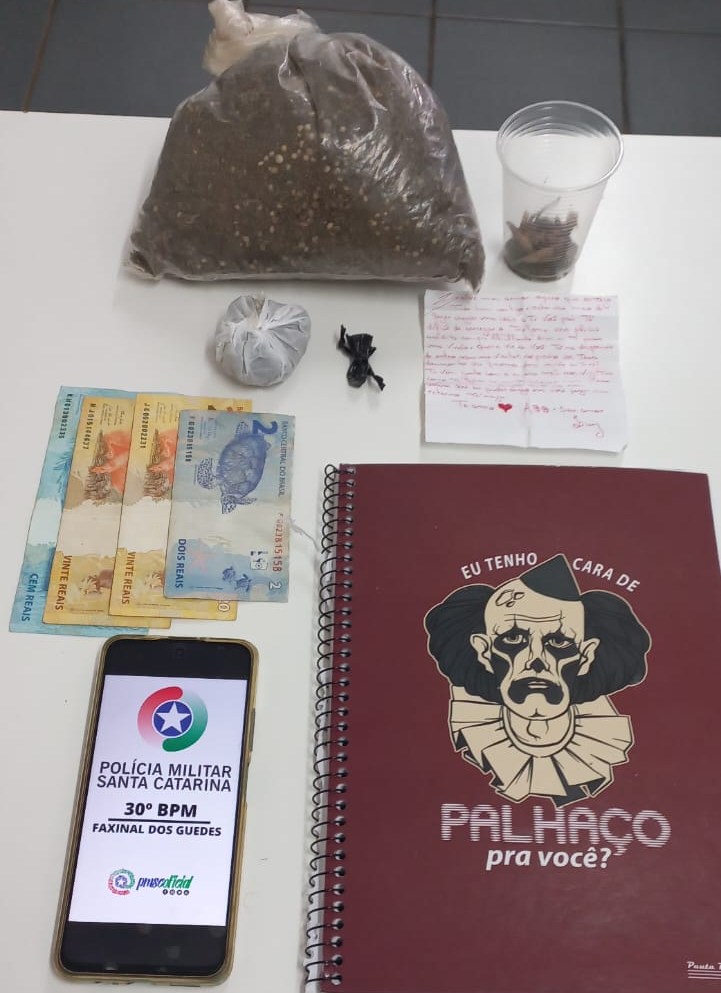 Casal é preso por tráfico de drogas em Faxinal dos Guedes