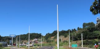 Prefeitura implanta iluminação no trevo de acesso a Barra Bonita em Concórdia