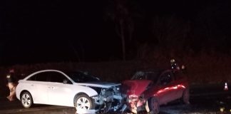 Colisão frontal deixa cinco feridos em Irani