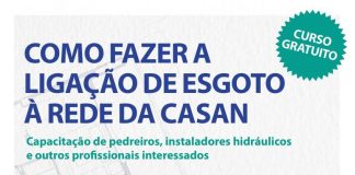 Casan oferece curso gratuito sobre ligações de esgoto em Itá