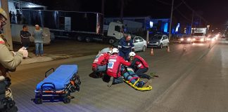 Homem fica gravemente ferido após ser atropelado em Concórdia