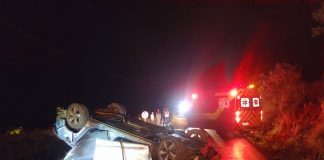 Veículo capota em Xanxerê