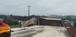 Bitrem tomba e atinge casal de pedestre em Bom Jesus