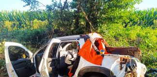 Saída de pista é registrada na SC-484 em Chapecó