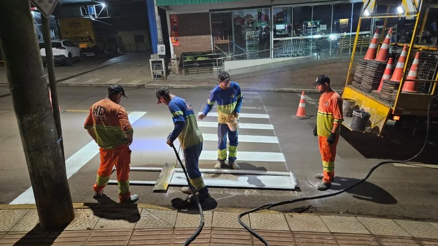 Melhorias na sinalização horizontal de trânsito iniciam em Seara