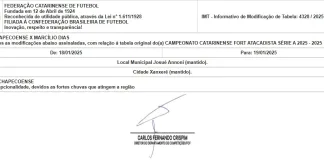 Jogo entre Chapecoense e Marcílio Dias será no domingo, 19