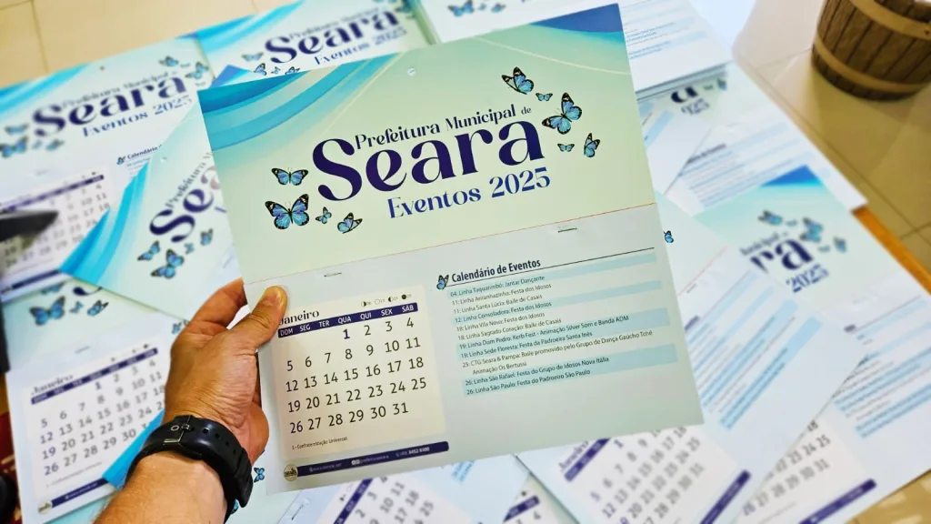 Calendário de Eventos de Seara está disponível