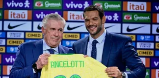 Ancelotti camisa 26 seleção brasileira CBF — Foto: André Durão
