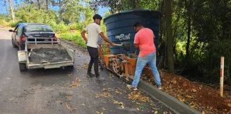 Iniciada a construção de meios-fios na rua João Garghetti