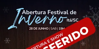 Abertura do Festival de Inverno de Itá é remarcado