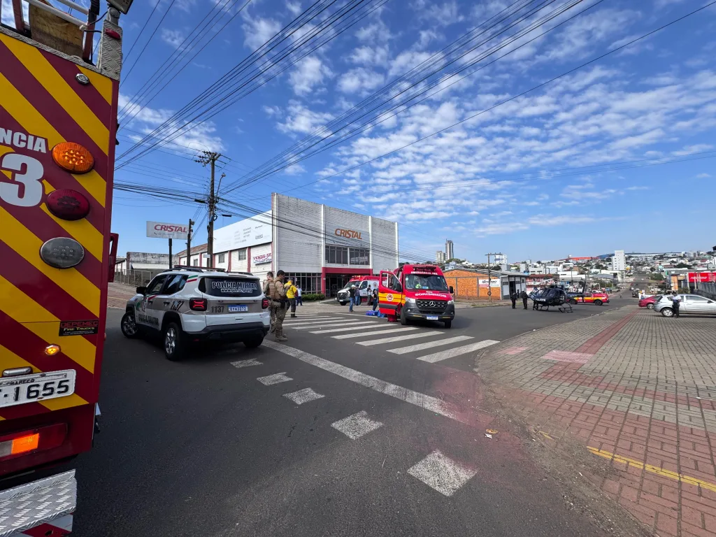 Atropelamento em Chapecó deixa criança gravemente ferida