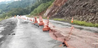 BR-153 lado gaúcho, km 02. Foto: Sublinhado