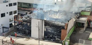 Loja é destruída por incêndio em Concórdia