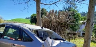 Colisão entre dois veículos é registrada na BR-282 em Maravilha