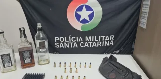 PM atende ocorrência de disparos de arma de fogo em bar de Xaxim