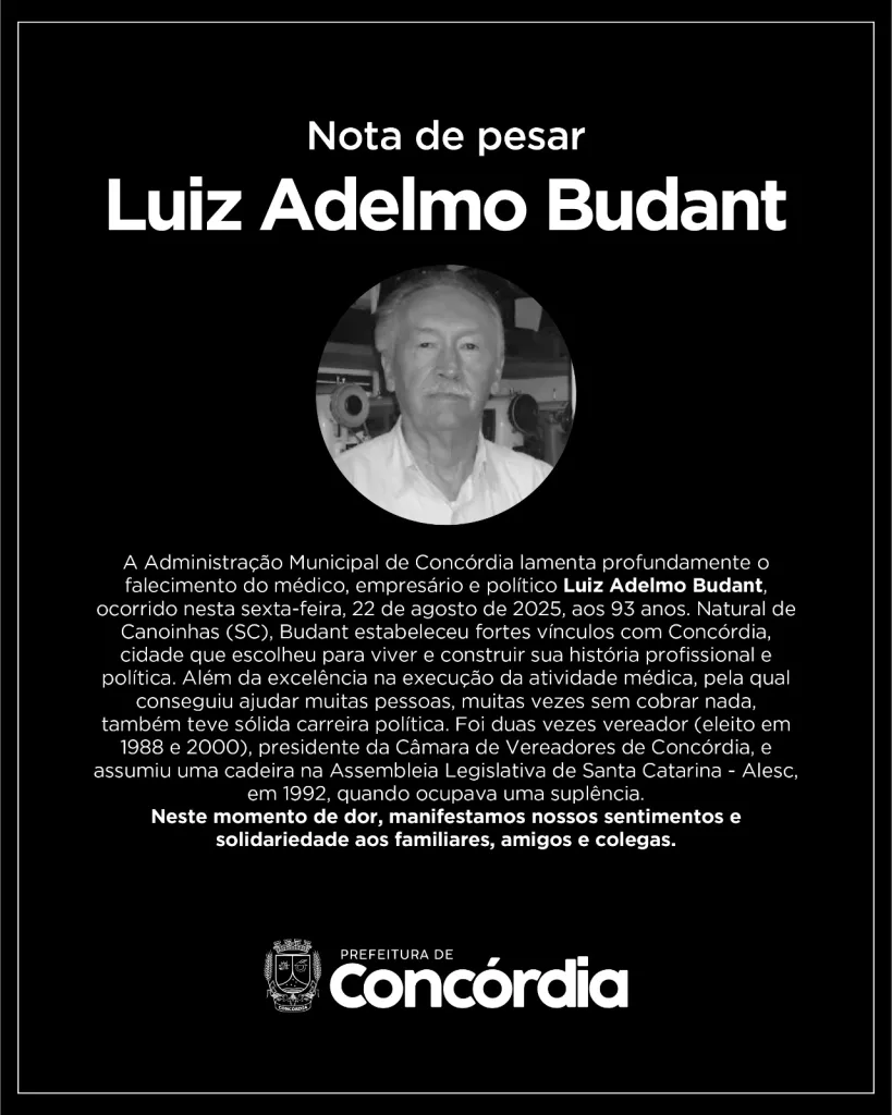 Morre o médico, empresário e político Luiz Adelmo Budant