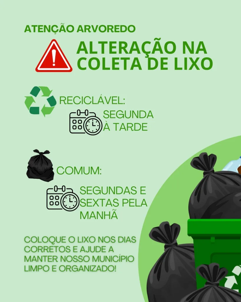 Coleta de lixo em Arvoredo sofre alteração