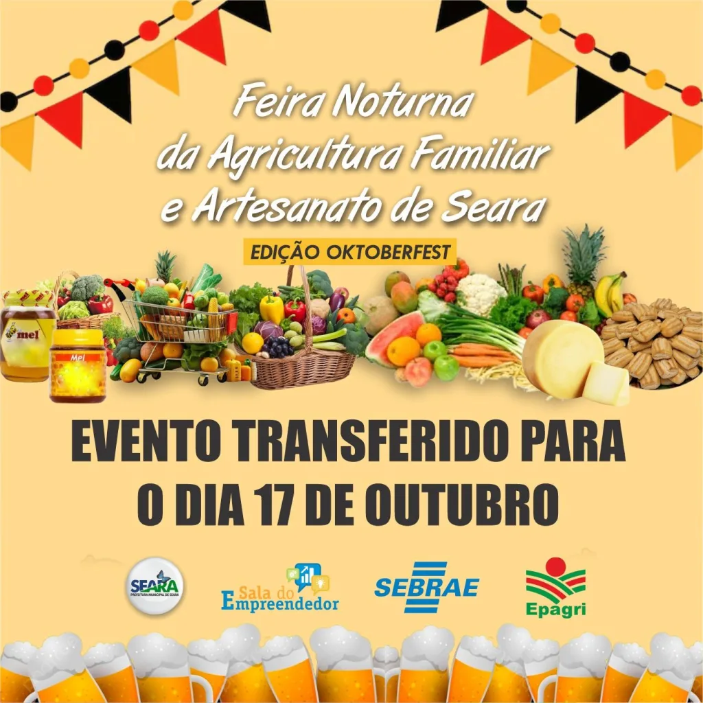 Feira Noturna de Seara é transferida para o próximo dia 17