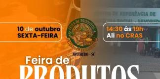 Feirinha de Produtos Artesanais e Coloniais será na sexta-feira, 10, em Arvoredo