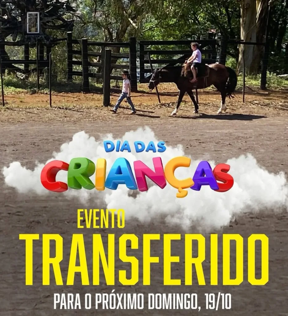 Programação de Dia das Crianças no CTG Macanudos é transferida para o próximo domingo, 19