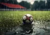 Rodada do Futebol 7 deste fim de semana em Xavantina está cancelada campo encharcado chuva rodada cancelada