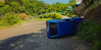 Saída de pista é registrada na SC-283 em Seara