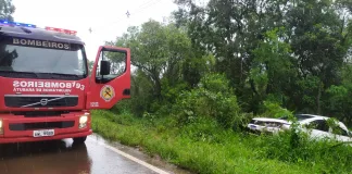 Saída de pista é registrada na SC-154 em Arabutã