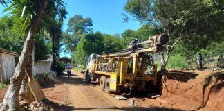 Iniciada a perfuração de poço artesiano em linha Dom Pedro