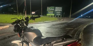 Motociclista fica ferido em acidente no Oeste de SC