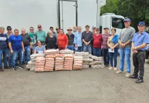 Cestas de auxílio alimentação são entregues a grupos de idosos de Seara Cestas de auxílio alimentação são entregues a grupos de idosos de Seara