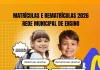 Abertas as matrículas e rematrículas nas escolas municipais de Arvoredo