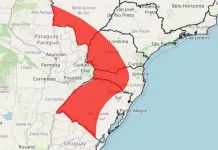 SC e outros três estados em alerta vermelho para tempestades com ciclone