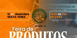 Feira de produtos artesanais e coloniais será na sexta-feira, 12, em Arvoredo
