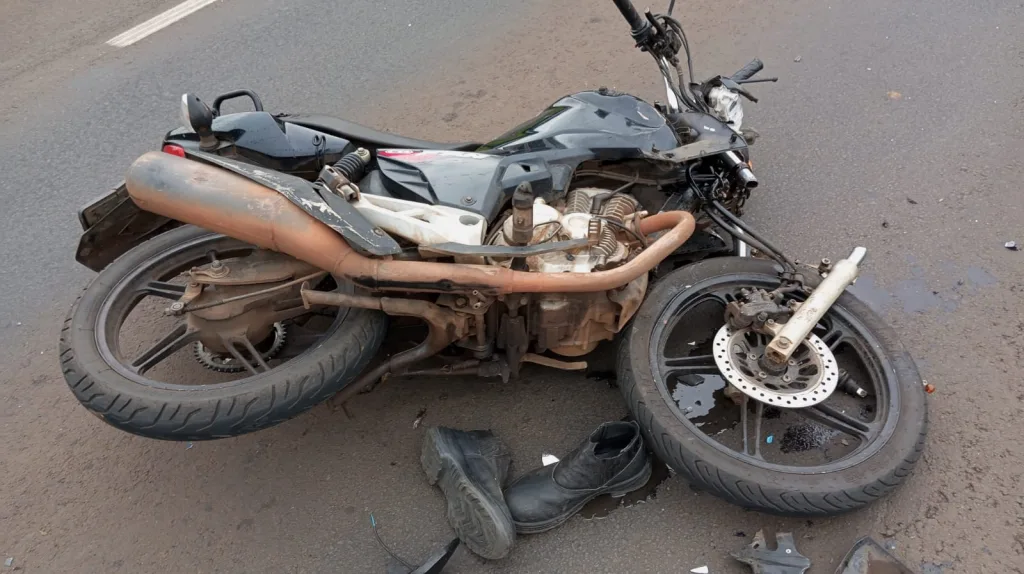 Motociclista fica gravemente ferido após colisão na BR-282 em Pinhalzinho
