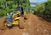 Equipes trabalham na recuperação das estradas atingidas pelas fortes chuvas em Seara Equipes trabalham na recuperação das estradas atingidas pelas fortes chuvas em Seara