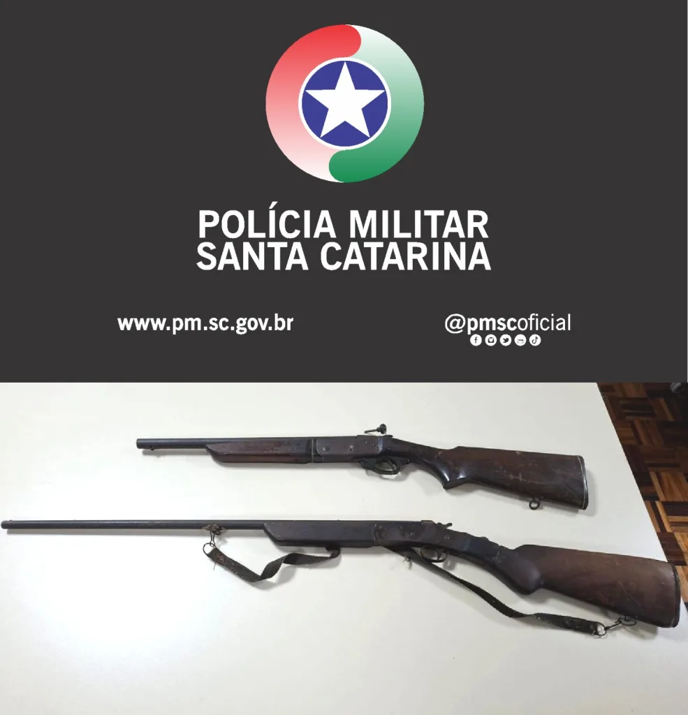 Homem é preso por violência doméstica e porte ilegal de armas de fogo em Concórdia