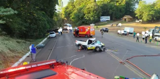 Acidente deixa três feridos na BR282 em Maravilha