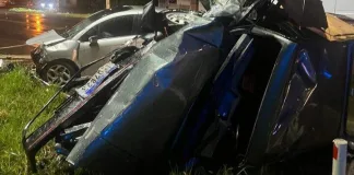 Colisão na BR-153 em Concórdia deixa vítima presa em veículo