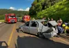 Mulher morre após acidente na BR-282 entre São Miguel do Oeste e Paraíso
