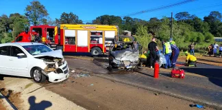 Grave acidente mobiliza Bombeiros e helicóptero do SAER em Chapecó