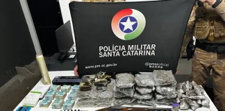 Homem é preso por tráfico de drogas e posse de arma e munição em Chapecó