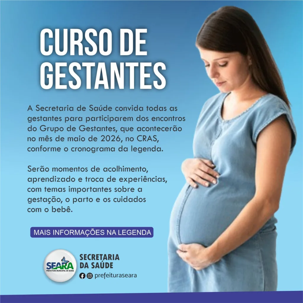 Encontros do Grupo de Gestantes serão nos próximos dias 21, 25 e 28 em Seara