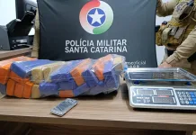 Polícia apreende 16 quilos de maconha e prende homem por tráfico em Chapecó
