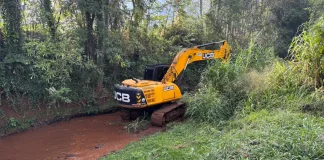 Iniciado o desassoreamento de parte do rio Caçador