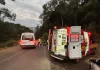 VÍDEO: Duas pessoas feridas em queda de moto na SC 283, no interior de Arvoredo